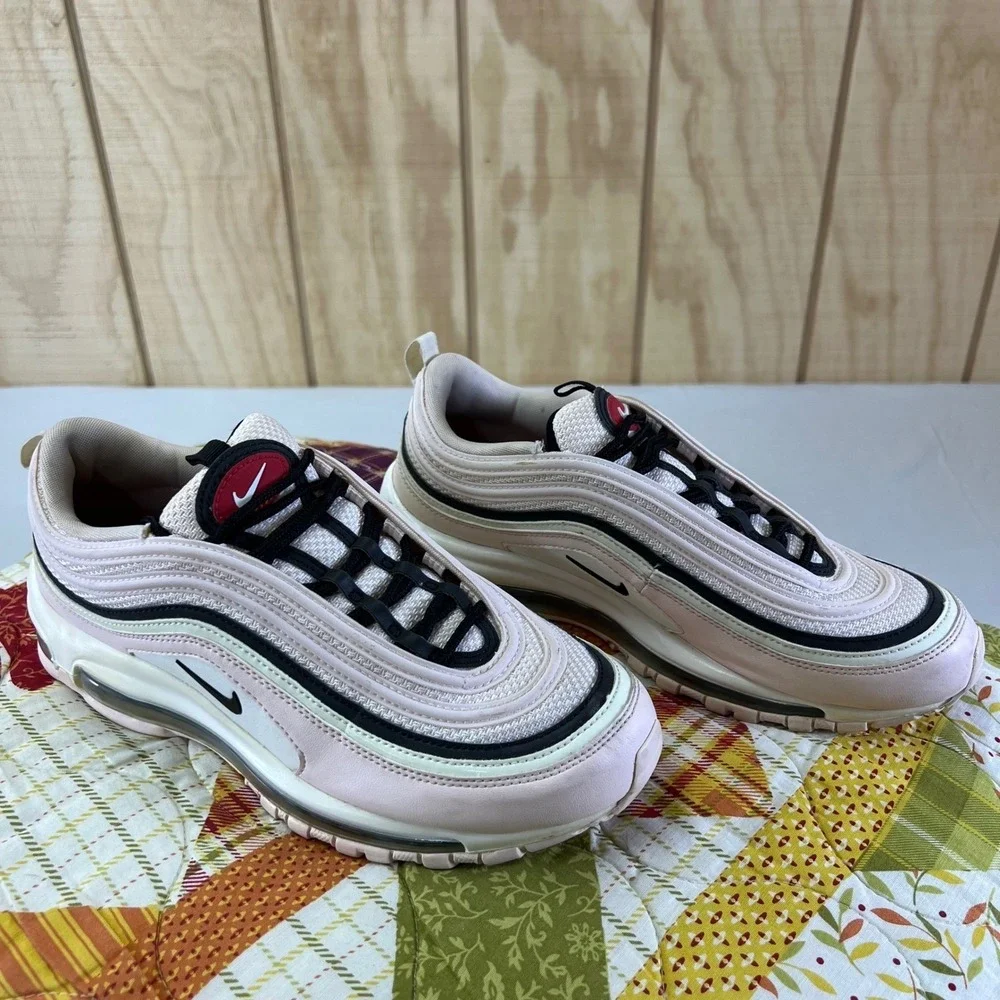 Nike Air Max 97 Pink Black White Womens Sz 10 Running Lifestyle Shoes super nice